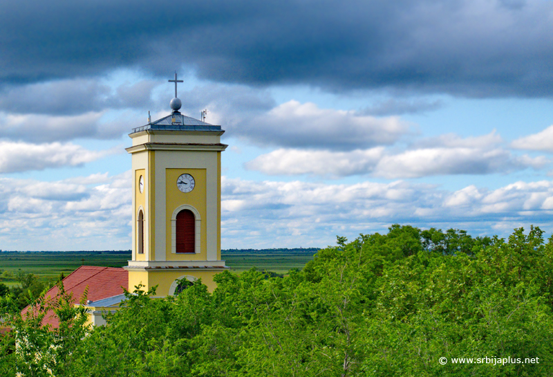 Nova Crnja - Panorama sela sa vatrogasnog tornja