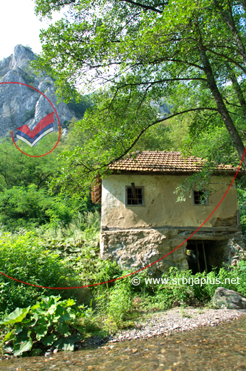 Idilična, retka panorama sa vodenicom, Amajić, Mali Zvornik