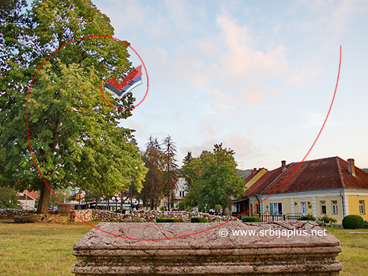 Pogled iz porte Crkve svetog Ahilija, Arilje