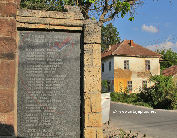Spomen ploča posvećena žtrvama Balkanskih ratova i Prvog svetskog rata, Balta Berilovac, Knjaževac