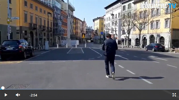Bergamo, Donji grad (Città Bassa), 23. mart 2020.