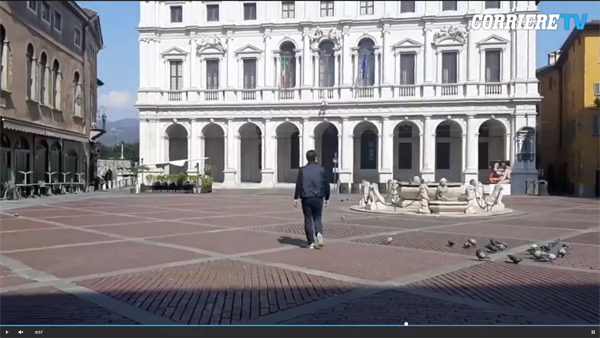 Bergamo, Gornji grad (Piazza Vecchia, Città Alta), 23. mart 2020.