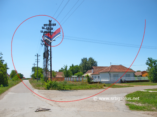 Bočar, seoska raskrsnica u podne, Novi Bečej