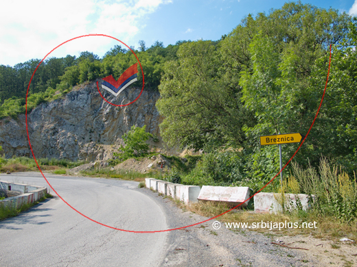 Skretanje za Breznicu na putu Žagubica - Petrovac, Žagubica