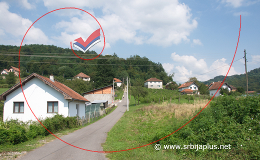 Početak sela Culine na putu Mali Zvornik - Ljubovija, Mali Zvornik