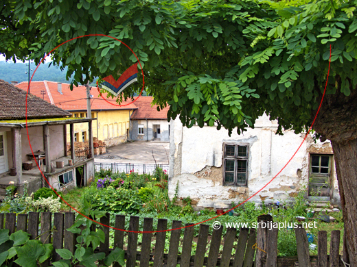 Pogled na zadružni dom, Krepoljin, Žagubica