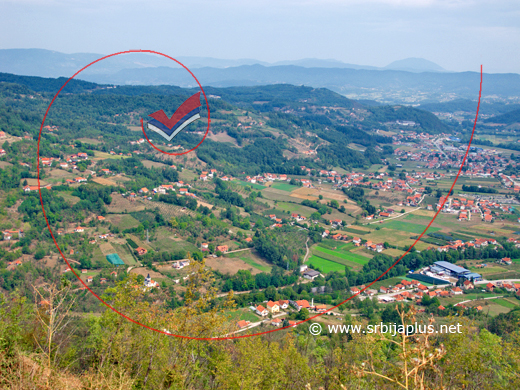 Pogled s Panorame na Arilje, dolinu Velikog Rzava i brda preko reke, Pogled, Arilje