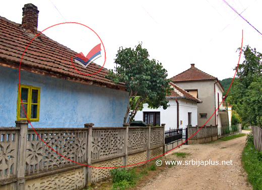 Jedan običan vukovački sokak, urađen u akvarelu, Žagubica
