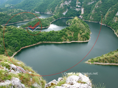 Jezero Uvac, Meandri