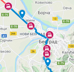 Mapa: Beogradski čvor