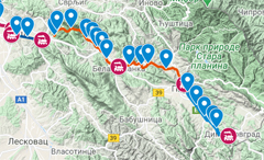 Mapa deonice Niš - Dimitrovgrad