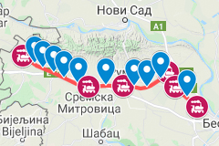 Mapa deonice Šid - Batajnica