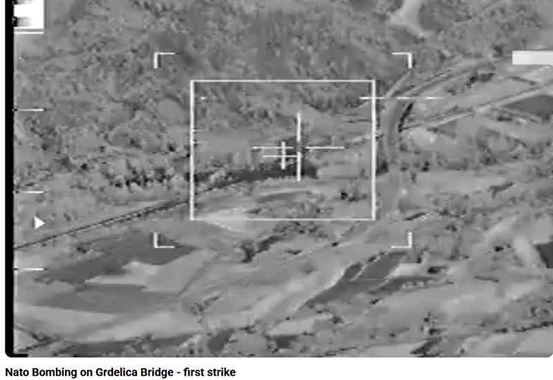 Granatiranje putničkog voza na Grdeličkom mostu