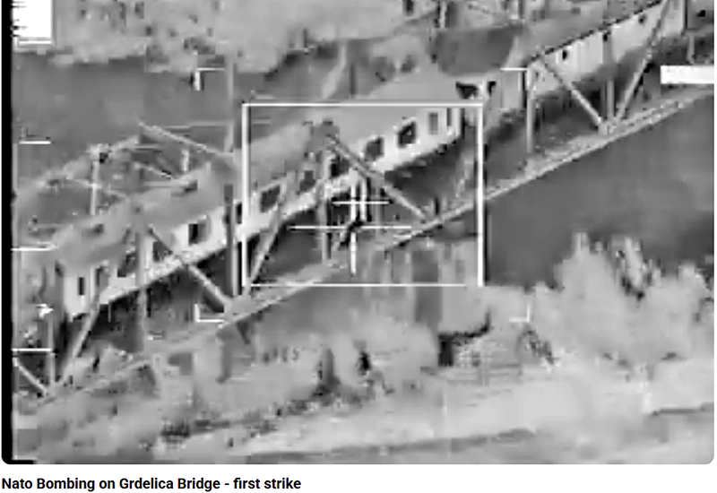 Granatiranje putničkog voza na Grdeličkom mostu