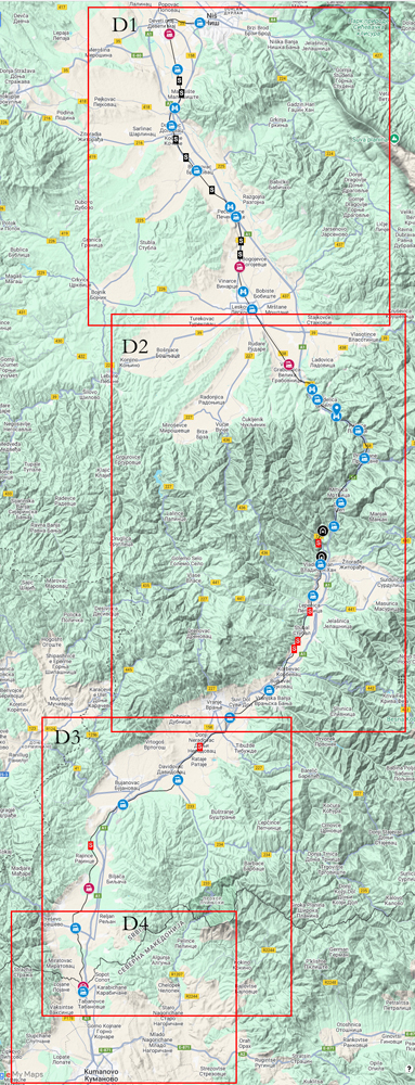Solunska pruga, mapa trase