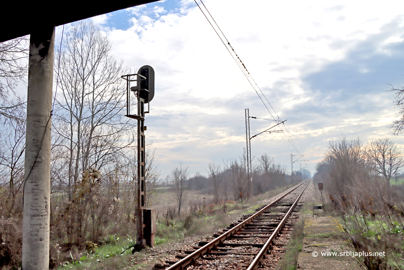 Železnička stanica Živkovo - kolosek prema stajalištu Priboj Leskovački